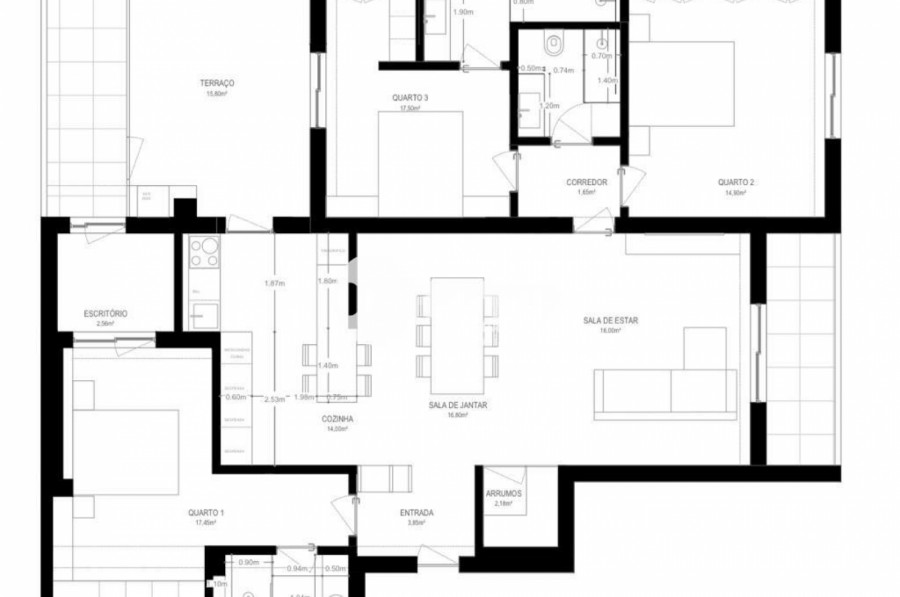 Apartamento T3 para Venda em Braga (São José de São Lázaro e São João do Souto), Braga, Braga - Imagem 36